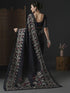 Vasthrlay Botanical Printed Unstitched Black Hs Ethnic Wear