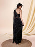 Vasthrlay Georgette Embroidery Worksaree Black Ethnic Wear