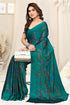 Vasthrlay Fashion Chiffon Turquoise Ethnic Wear