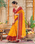 Vasthrlay Georgette Embroidery Unstitched Red Saree