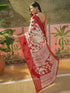 Vasthrlay Womens Printed Unstitched Beige Saree