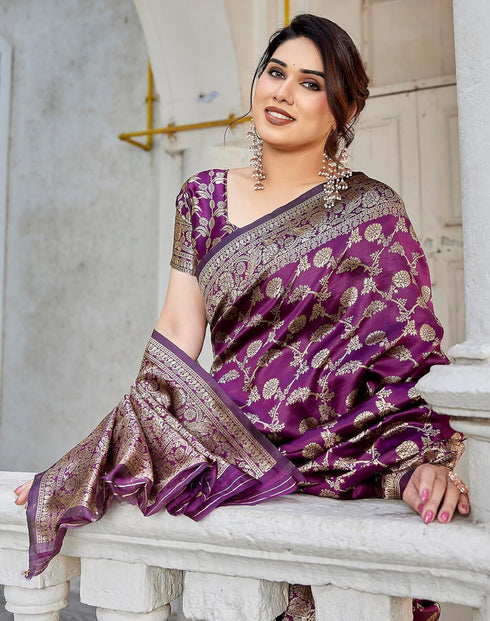 Vasthrlay Banarasi Traditional Jacquard Az Ys Shayani Ethnic Wear