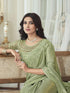 Vasthrlay Chiffon Embroidery Unstitched Purple Ethnic Wear