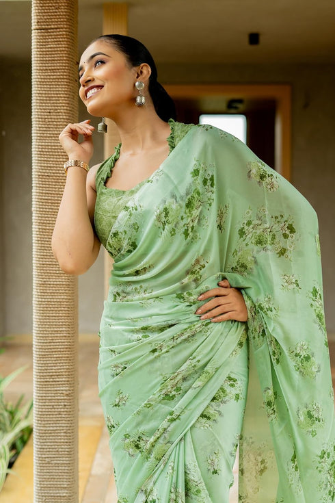 Vasthrlay Fashion Chiffon Georgette Dusty Ethnic Wear