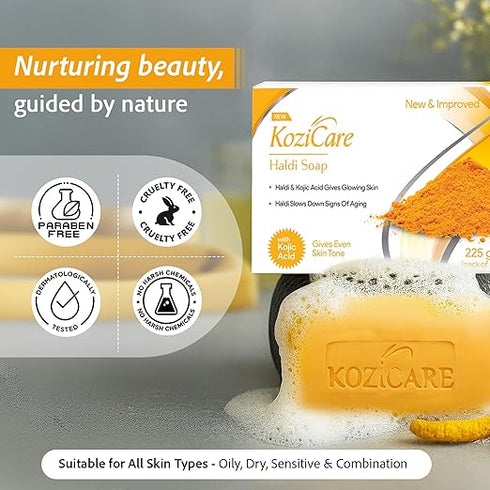 Kozicare Skin Whitening Soap with Turmeric/ Kojic Acid & Glutathione Soap 75g