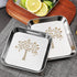 Stainless Steel Square Plate Set of 6