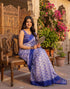 Vasthrlay Banglori Printed Unstitched Peach Saree