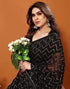 Vasthrlay Georgette Printed Unstitched Maroon Saree