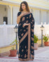 Vasthrlay Georgette Embroidery Unstitched Maroon Saree