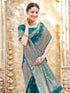 Vasthrlay Banarasi Weaving Mint Saree