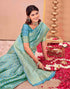 Vasthrlay Kanjivaram Jacquard Unstitched Mustard Saree