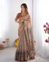 Vasthrlay Grey Green Traditional Multicolor Saree