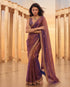 Vasthrlay Purple Organza Festive Saree