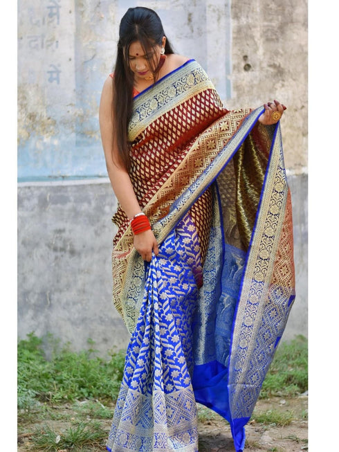 Vasthrlay Banarasi Unstitched Saree