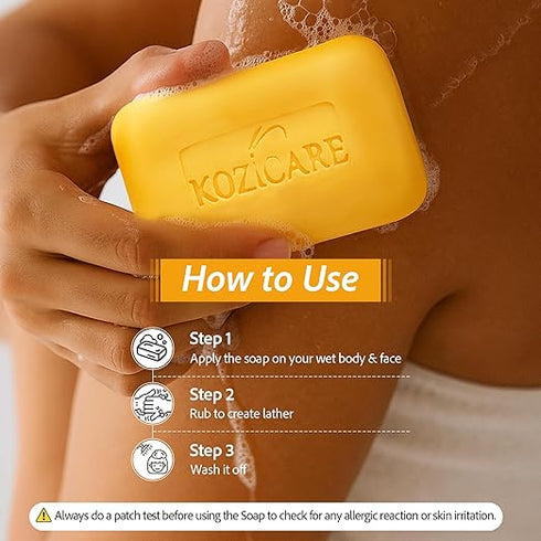 Kozicare Skin Whitening Soap with Turmeric/ Kojic Acid & Glutathione Soap 75g
