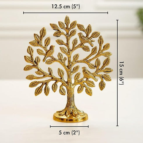 BEHOMA 100% Pure Brass Kalpvriksh Tree with Birds