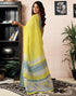 Vasthrlay Chanderi Printed Unstitched Off White Saree