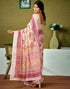 Vasthrlay Womens Cotton Printed Off White And Multicolor Saree With Unstitched Blouse Piece