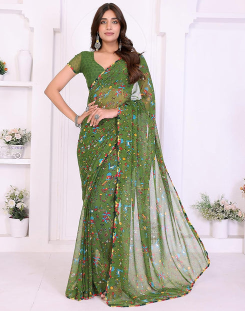 Vasthrlay Georgette Unstitched Material Az Ys Gomti Ethnic Wear