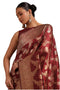 Vasthrlay Beige Tussar Floral