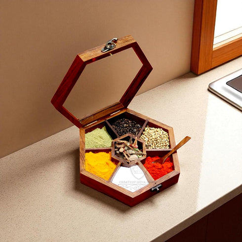 Wooden Spice Box