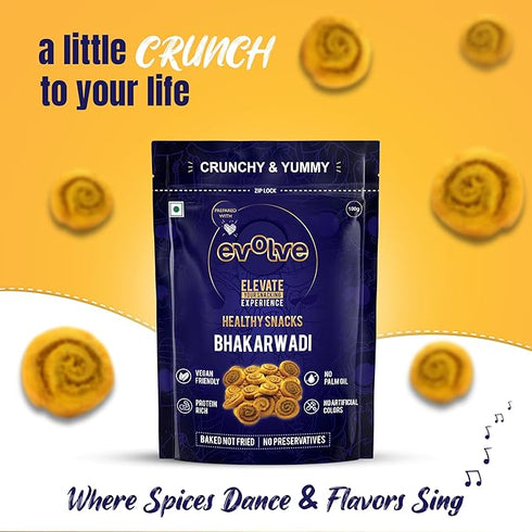 Evolve Baked Bhakarwadi Healthy Snacks
