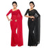 VasthrlayGeorgette Saree Blouse Red Black Multi Free