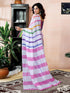 Vasthrlay Chanderi Printed Unstitched Teal Saree