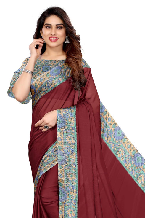 Vasthrlay Fashion Chiffon Dusty Turquoise Ethnic Wear
