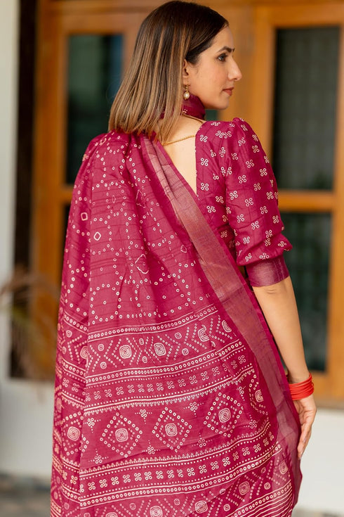 Vasthrlay Fashion Bandhani Printed Ethnic Wear