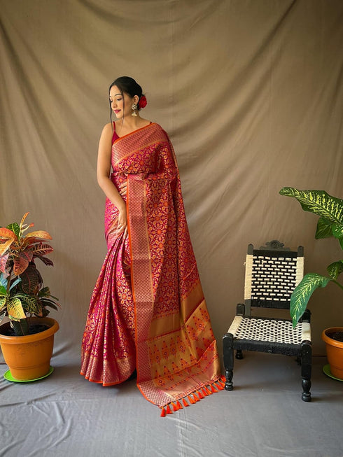 Vasthrlay Kanjivaram Patola Unstitched Ethnic Wear