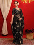 Vasthrlay Georgette Printed Dark Saree