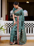 Vasthrlay Womens Weaving Light Green Saree With Unstitched Blouse Piece
