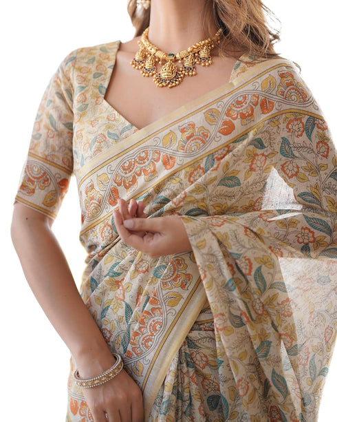 Vasthrlay Handloom Traditional Multicolour Saree