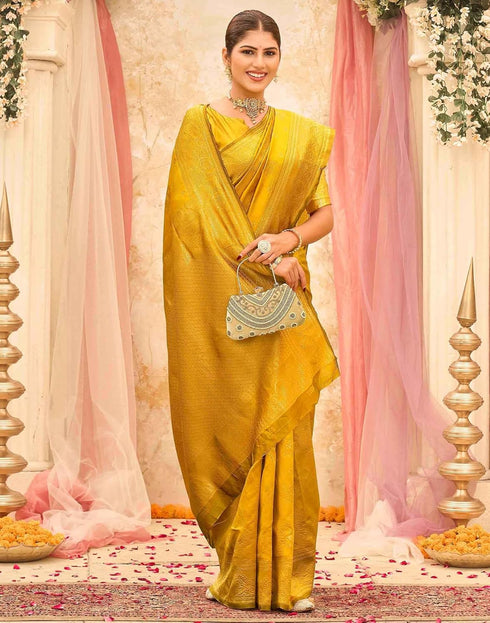 Vasthrlay Womens Weaving Unstitched Dark Green Saree