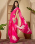 Vasthrlay Georgette Printed Unstitched Pink Saree