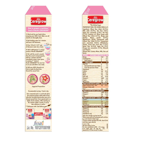 CEREGROW with NO Refined Sugar | Multigrain Cereal with Milk & Fruits