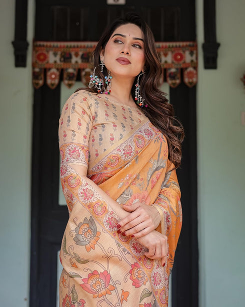 Vasthrlay Handloom Flowers Saree