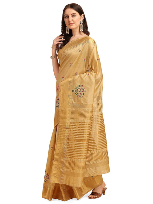 Vasthrlay Multicolor Embroidered Saree