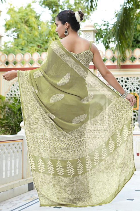 Vasthrlay Fashion Chiffon Printed Ethnic Wear