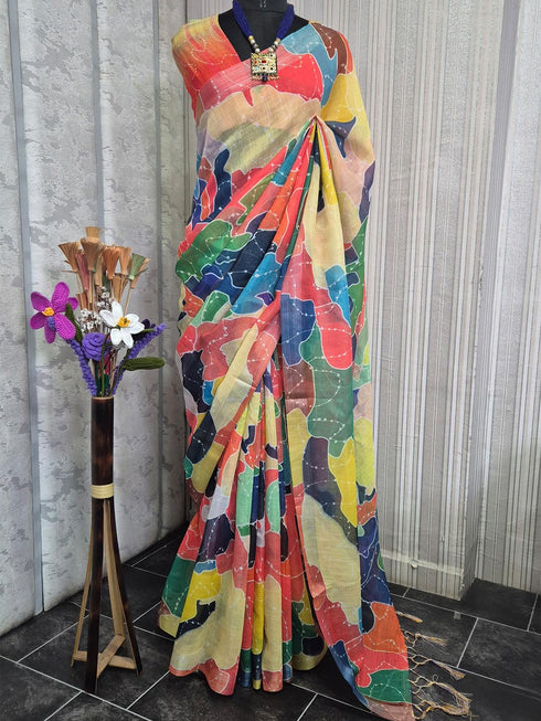 Vasthrlay Multicolored Abstract Unstitched Mq Ethnic Wear