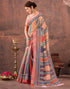 Vasthrlay Special Printed Unstitched Beige Saree