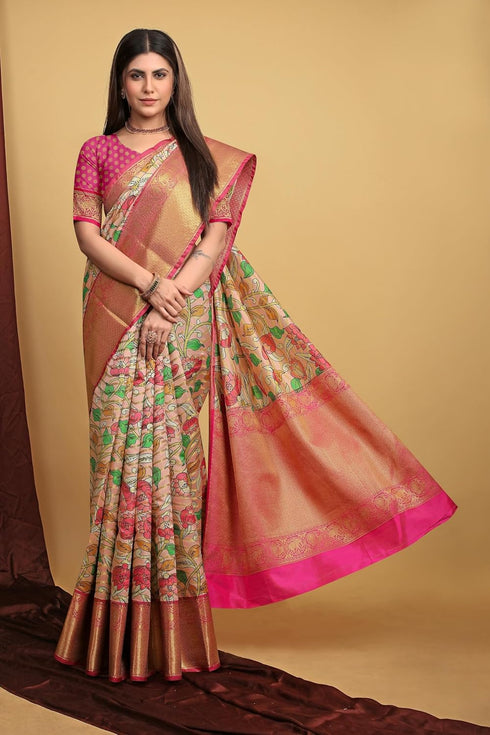 Vasthrlay Kalamkari Kanjivaram Handloom Ethnic Wear