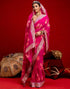 Vasthrlay Bandhani Embroidery Unstitched Orange Saree