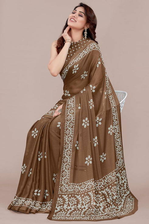 Vasthrlay Fashion Chiffon Printed Parrot Ethnic Wear
