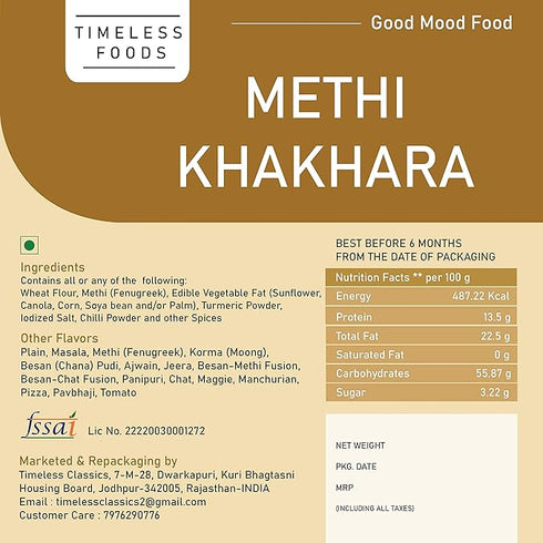 Timeless Food Methi Khakhra