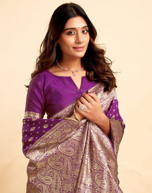 Vasthrlay Banarasi Unstitched Saree