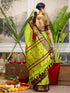 Vasthrlay Weaving Khaki Saree