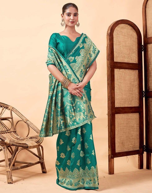 Vasthrlay Banarasi Traditional Unstitched Saree