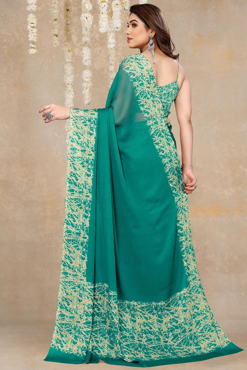Vasthrlay Fashion Chiffon Abstrect Printed Ethnic Wear